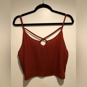 Burnt Orange Cropped Tank Top